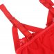 Foto 6: TEDDY SUBBLIME - COM GARTER STRAP DETAIL CHEST VERMELHO S/M