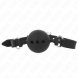 Foto 0: KINK - FULL SILICONE GAG 55 x 2 CM WITH 4.5 CM BALL SIZE M BLACK ADJUSTABLE 35-51 CM
