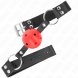 Foto 1: KINK - BREATHABLE BALL 4 CM GAG WITH DOUBLE RIVET RED 62.5 x 2.5 CM ADJUSTABLE 42-58 CM