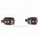 Foto 0:  KINK - SMALL WRIST RESTRAINTS PRETO COM VERMELHO LINING ADJUSTABLE 14-24 CM X 3.5 CM