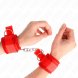 Foto 3:  KINK - NEOPRENE WRIST RESTRAINTS VERMELHO 42 X 5 CM