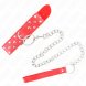 Foto 4: KINK - RING RIVET STRAP NECKLACE WITH BELT 65 CM RED ADJUSTABLE 36-50 CM X 3.8 CM
