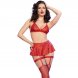 Foto 0: CONJUNTO DE TR�S PE�AS CHILIROSE - CR 4716 VERMELHO S