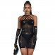 Foto 0: SUBBLIME - 952235 FISHNET BODYSTOCKING WITH RHINESTONES AND BLACK GLOVES ONE SIZE