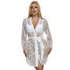 Foto 5: CAMISA DE NOITE SUBBLIME - 954369 LONG SLEEVE NIGHTGOWN COM FLORAL DESIGN BRANCO S/M