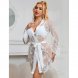 Foto 7: CAMISA DE NOITE SUBBLIME - 954369 LONG SLEEVE NIGHTGOWN COM FLORAL DESIGN BRANCO S/M