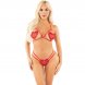 Foto 0: CONJUNTO LEG AVENUE - HEART DESIGN OPEN CUP SUTI� + TANGA VERMELHO ONE SIZE