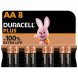 Foto 0: DURACELL - PLUS POWER 100 ALKALINE BATTERY AA LR6 8 UNIT