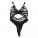 Foto 5: TEDDY SUBBLIME - 955212 TRANSPARENTE BODYSUIT COM PRETO HOLLOW LACE S/M