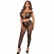 Foto 1: CONJUNTO LEG AVENUE - CROP TOP E FISHNET LEGGING COM BARE SHOULDERS PRETO