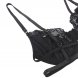 Foto 4: CONJUNTO DE TR�S PE�AS SUBBLIME - CONJUNTO DE SUTI� + TANGA + LACE GARTER PRETO S/M
