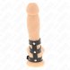 Foto 1: ANEL KINK - TRIPLE LEATHER PENIS RING COM PRESSURE CLOSURE