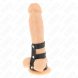 Foto 2: ANEL KINK - TRIPLE LEATHER PENIS RING COM PRESSURE CLOSURE