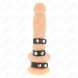 Foto 4: ANEL KINK - TRIPLE LEATHER PENIS RING COM PRESSURE CLOSURE