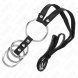 Foto 4: ANEL EM METAL KINK - 4 CONNECTED PENIS RINGS 3.8 CM TO 5 CM COM LEATHER BELT 112 CM