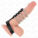Foto 1: ANEL EM METAL KINK - 4 PENIS RINGS 3.8 CM CONNECTED COM LEATHER STRAP 22 X 1.5 CM E PRESSURE CLOSURE