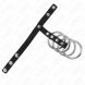 Foto 3: ANEL EM METAL KINK - 4 PENIS RINGS 3.8 CM CONNECTED COM LEATHER STRAP 22 X 1.5 CM E PRESSURE CLOSURE