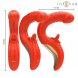 Foto 3: VIBRADOR PARA CASAL INTENSE - PAULINA VIBRATOR E STIMULATOR IN U SHAPE VERMELHO