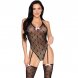Foto 0: TEDDY LEG AVENUE - 89360 OPEN BACK BODYSUIT COM GARTER CINTO PRETO- ONE SIZE