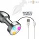 Foto 5: PLUG VIBRAT�RIO COM COMANDO REMOTO INTENSE - VIBRATING MET�LICO ANAL COM LED LIGHTS E - TAMANHO S