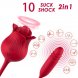 Foto 1: ESTIMULADOR COM VIBRA��O ARMONY - ROSELIP LICKING CLIT & VERMELHO