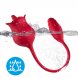 Foto 2: ESTIMULADOR COM VIBRA��O ARMONY - ROSA CLITORIS COM TAIL 10 MODOS VERMELHO