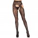 Foto 3: LEG AVENUE - 1967 BLOOM NET SUSPENDER TIGHTS BLACK - ONE SIZE