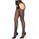 Foto 4: LEG AVENUE - 1967 BLOOM NET SUSPENDER TIGHTS BLACK - ONE SIZE