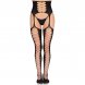 Foto 0: LEG AVENUE - 1968 STOCKINGS WITH ATTACHED GARTER BELT BLACK - ONE SIZE