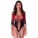 Foto 0: TEDDY PASSION - BS118 PRETO E VERMELHO MESH BODYSTOCKING