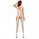 Foto 1: CATSUIT PASSION - BS121 BRANCO GARTER-EFFECT