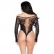 Foto 2: TEDDY LEG AVENUE - 89370 NET E LACE PRETO - ONE SIZE