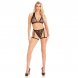 Foto 2: CONJUNTO LEG AVENUE - 86148 LACE SUTI� TOP E CUECA COM GARTERS PRETO - ONE SIZE