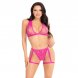 Foto 0: CONJUNTO LEG AVENUE - 86148 LACE SUTI� TOP E CUECA COM GARTERS ROSA - ONE SIZE