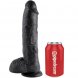 Foto 3: DILDO REALISTICO KING COCK - 10 PRETO COM TEST�CULOS 25.4 CM