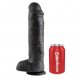 Foto 3: DILDO REALISTICO KING COCK - 11 PRETO COM TEST�CULOS 28 CM