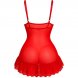 Foto 2: BABYDOLL LIVCO CORSETTI FASHION - NUIT SET T-SHIRT + VERMELHO PANTY 2028 S/M