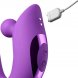 Foto 6: VIBRADOR COM ESTIMULADOR DE CLIT�RIS FANTASY PARA HER - HARMONI PRO ROXO & CLITORAL RABBIT
