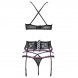 Foto 3: CONJUNTO LIVCO CORTI FASHION - SNEHANA LC 90443 SUTI� + CINTO DE LIGAS + CUECA PRETO L/XL