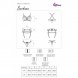 Foto 6: CONJUNTO LIVCO CORTI FASHION - SNEHANA LC 90443 SUTI� + CINTO DE LIGAS + CUECA PRETO L/XL