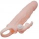 Foto 2: BRAVE MAN PENIS COVER WITH RABBIT AND DOUBLE ENGINE FLESH 16.5 CM