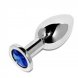 Foto 1: PLUG PEQUENO METALHARD ANAL COM DIAMANTE AZUL 5.71CM