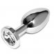 Foto 1: PLUG PEQUENO METALHARD ANAL COM DIAMANTE TRANSPARENTE 5.71CM