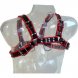 Foto 1: LEATHER BODY CHAIN HARNESS III BLACK / RED