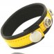 Foto 0: LEATHER BODY COCK AND BALL STRAP WITH SNAPS - BLACK AND YELLOW